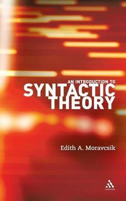 An Introduction to Syntactic Theory - Edith A. Moravcsik - cover