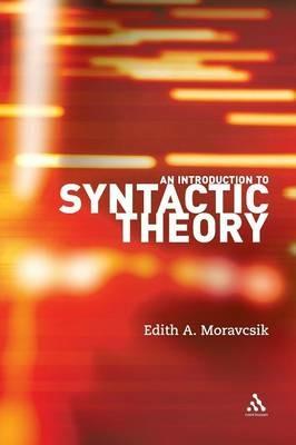 An Introduction to Syntactic Theory - Edith A. Moravcsik - cover