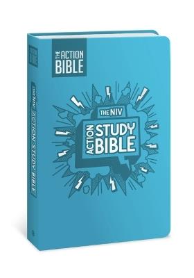 NIV Action Study Bible, Leathersoft, Aqua, Full Color - Sergio Cariello - cover