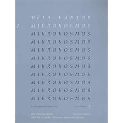  Béla Bartók - Mikrokosmos 1 - pianoforte - blue - copertina