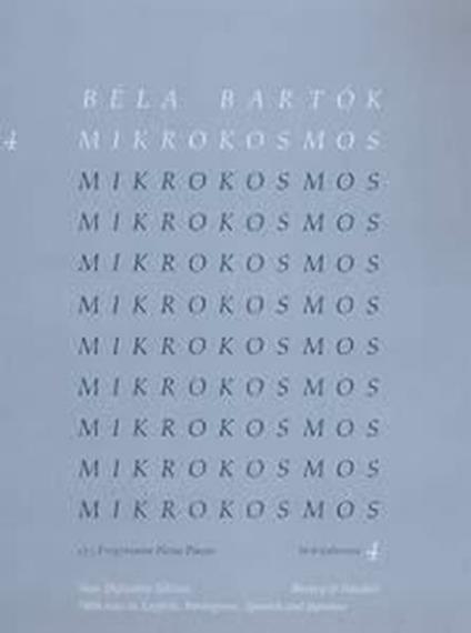  Béla Bartók. Mikrokosmos 4. pianoforte. blue - copertina
