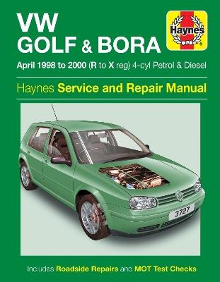 VW Golf & Bora Petrol & Diesel (April 98 - 00) Haynes Repair Manual - Haynes Publishing - cover