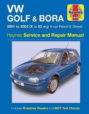 VW Golf & Bora 4-cyl Petrol & Diesel (01 - 03) Haynes Repair Manual - Haynes Publishing - cover