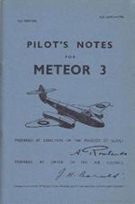 Meteor III Pilot's Notes: Air Ministry Pilot's Notes