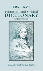 Historical and Critical Dictionary: Selections