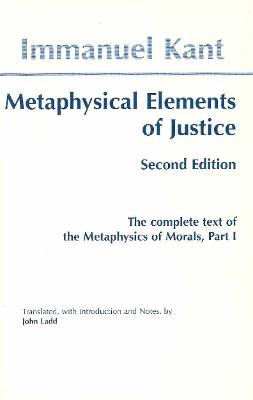 Metaphysical elements of Justice - J Ladd - cover