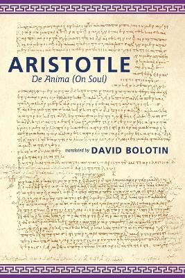 De Anima - Aristotle,David Bolotin - cover