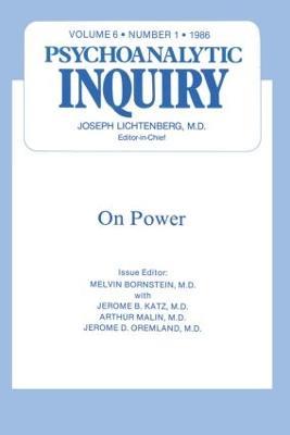 On Power: Psychoanalytic Inquiry, 6.1 - cover