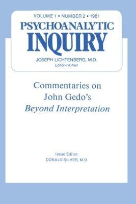 Commentaries: Psychoanalytic Inquiry, 1.2 - cover
