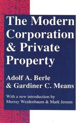 The Modern Corporation and Private Property - Adolf A. Berle - cover