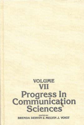 Progress in Communication Sciences, Volume 7 - cover