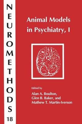 Animal Models in Psychiatry, I - cover