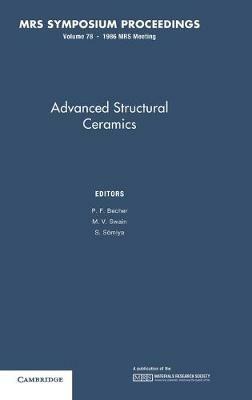 Advances in Structural Ceramics: Volume 78 - cover