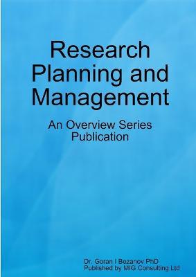 Research Planning and Management - Goran Bezanov - cover