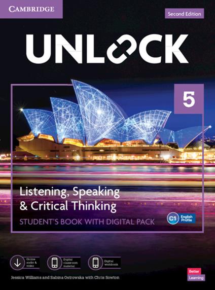 Unlock Level 5 Listening, Speaking and Critical Thinking Student's Book with Digital Pack - Jessica Williams,Sabina Ostrowska - cover