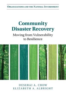Community Disaster Recovery: Moving from Vulnerability to Resilience - Deserai A. Crow,Elizabeth A. Albright - cover