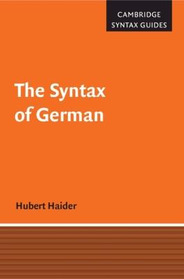 The Syntax of German - Hubert Haider - cover