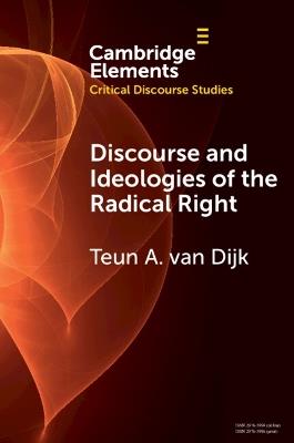 Discourse and Ideologies of the Radical Right - Teun A. van Dijk - cover