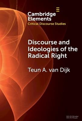 Discourse and Ideologies of the Radical Right - Teun A. van Dijk - cover
