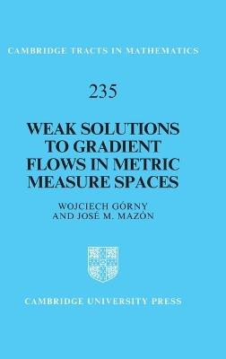 Weak Solutions to Gradient Flows in Metric Measure Spaces - Wojciech Górny,José M. Mazón - cover