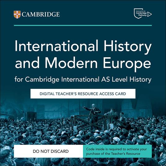 Cambridge International AS Level History. Digital Teachers Resource Access Card - John Etty,Patrick Walsh-Atkins - copertina