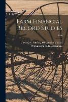 Farm Financial Record Studies; 1936 - cover