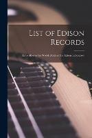 List of Edison Records [microform]: Echo All Over the World, Made at the Edison Laboratory - Anonymous - cover