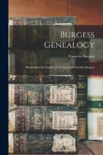 Burgess Genealogy: Memorial of the Family of Thomas and Dorothy Burgess