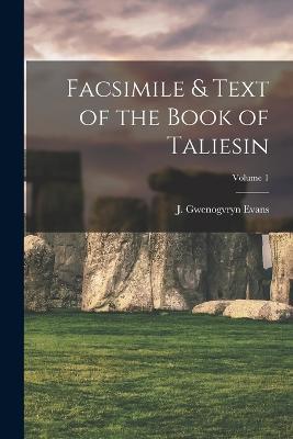 Facsimile & Text of the Book of Taliesin; Volume 1 - J Gwenogvryn Evans - cover