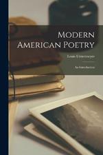Modern American Poetry: An Introduction