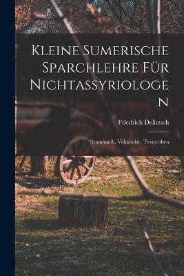 Kleine sumerische Sparchlehre für Nichtassyriologen; Grammatik, Vokabular, Textproben - Friedrich Delitzsch - cover