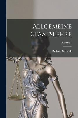 Allgemeine Staatslehre; Volume 1 - Richard Schmidt - cover