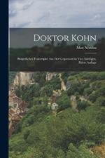 Doktor Kohn: Burgerliches Trauerspiel aus der Gegenwart in vier Aufzugen, Dritte Auflage