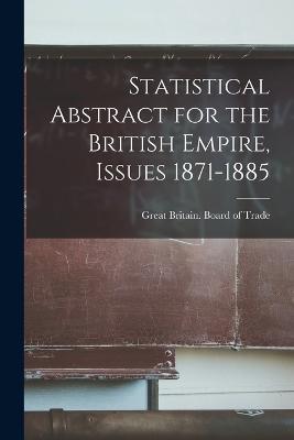 Statistical Abstract for the British Empire, Issues 1871-1885 - cover