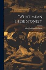 what Mean These Stones?