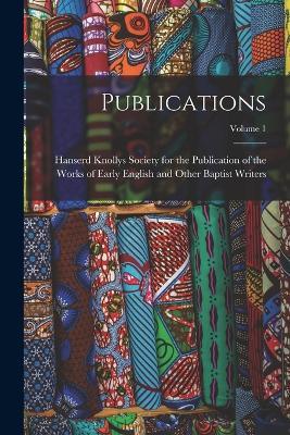 Publications; Volume 1 - cover