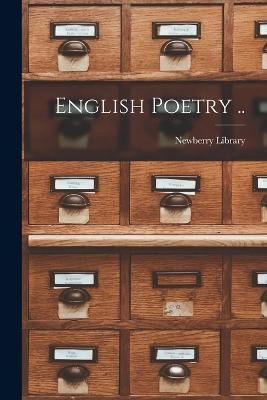English Poetry .. - cover
