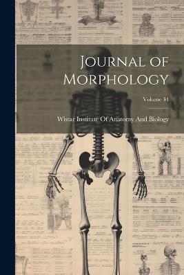 Journal of Morphology; Volume 34 - cover