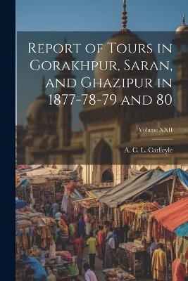 Report of Tours in Gorakhpur, Saran, and Ghazipur in 1877-78-79 and 80; Volume XXII - A C L Carlleyle - cover