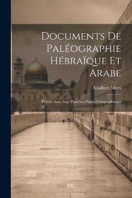 Documents de Paléographie Hébraïque et Arabe: Publiés Avec Sept Planches Photo-Lithographiques - Adalbert Merx - cover