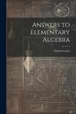 Answers to Elementary Algebra