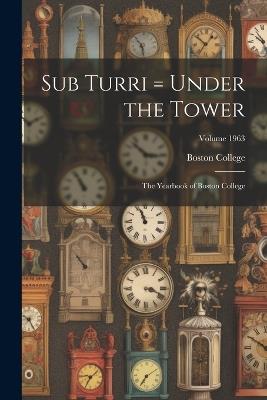Sub Turri = Under the Tower: The Yearbook of Boston College; Volume 1963 - Boston College - cover