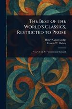 The Best of the World's Classics, Restricted to Prose