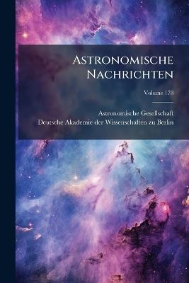 Astronomische Nachrichten - Astronomische Gesellschaft (Germany) - cover