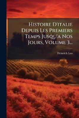 Histoire D'italie Depuis Les Premiers Temps Jusqu'a Nos Jours, Volume 3... - Heinrich Leo - cover