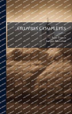 Oeuvres Complètes - Jacques Marsollier - cover