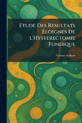 Etude des resultats eloignes de L'Hysterectomie fundique - cover
