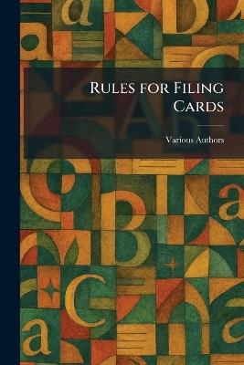 Rules for Filing Cards - cover