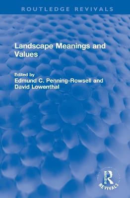 Landscape Meanings and Values - cover