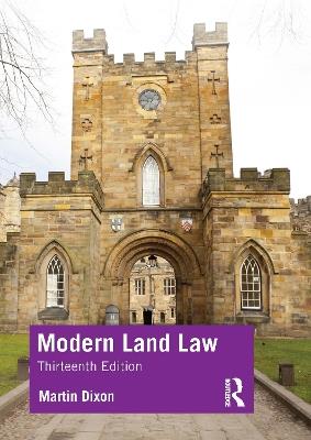 Modern Land Law - Martin Dixon - cover